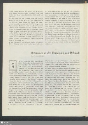 Ortsnamen in der Umgebeung von Delitzsch