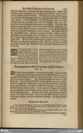 [Am eilfften Sonntage nach Trinitatis]