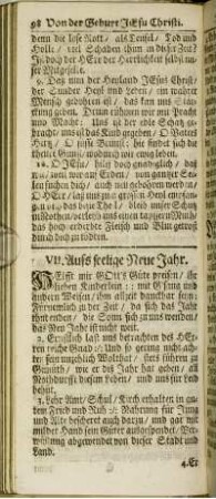 VII. Aufs seelige Neue Jahr.