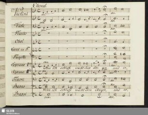 Choral: Wenn ich schlafe wacht sein Sorgen