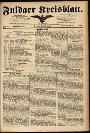 Ausgabe vom Dienstag, den 10. Juni 1902.
