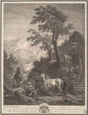 La chaumière (Die Bauernhütte), aus: Oeuvres de Philippe Wouvermens Hollandois