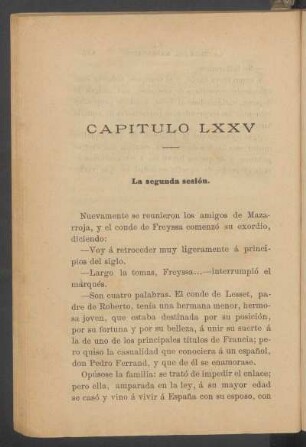 Capítulo LXXV - La segunda sesión.