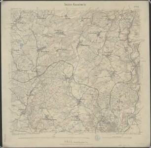 Section Kauschwitz aus: Topographische Karte (Meßtischblätter) Sachsen