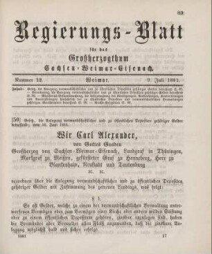 50. Gesetz, die Anlegung vormundschaftlicher und zu öffentlichen Depositen gehöriger Gelder betreffend