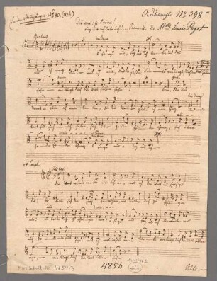 Dis moi je t'aime, V, C-Dur, Excerpts - BSB Mus.Schott.Ha 4654-3 : [caption title:] Dis moi: je t'aime!... // Sag mir: ich liebe dich! ... Romance.
