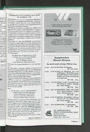 Ausgesuchte Börner-Reisen