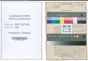 Entnazifizierung Wilhelm Friederichs , geb. 16.12.1893 (Amtsinspektor)
