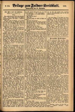 Zweite Ausgabe vom Donnerstag, den 12. November 1896.