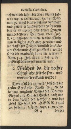 2 Welches da die rechte Christliche Kirche sey/ und woran sie erkantt werde?