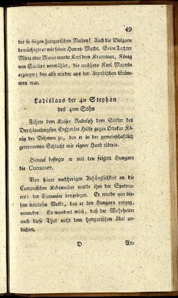 Ladislaus der 4te Stephan des 4ten Sohn. - Uladislaus Posthumus.