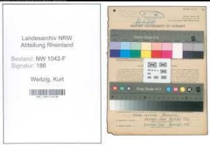 Entnazifizierung Kurt Weitzig , geb. 27.01.1916 (Zollangestellter)