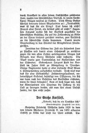 Der Große Kurfürst.
