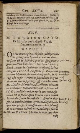 XXIV. M. Porcius Cato