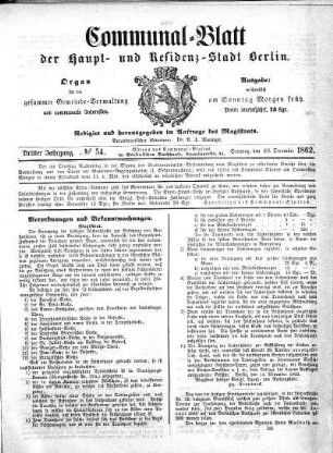 No. 54: No. 54, 28.Dezember 1862