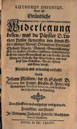 Lutherus defensus