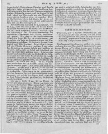 Wilhelm, P.: Über den Bruch des Schlüsselbeines und über die verschiedenen Methoden, denselben zu heilen. Mit Lithographien. Würzburg: Becker 1823