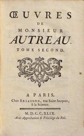 Oeuvres De Monsieur Autreau, 2
