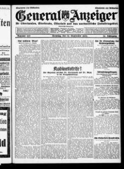 General-Anzeiger für Oberhausen, Sterkrade, Osterfeld und das nordwestliche Industriegebiet. 1921-1930