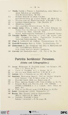 Porträts berühmter Personen (Nr. 339-518)