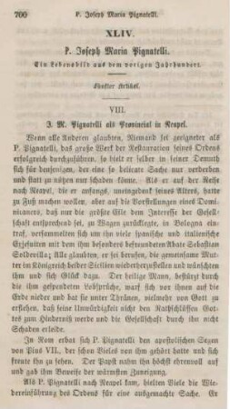 700-719 P. Joseph Maria Pignatelli : fünfter Artikel