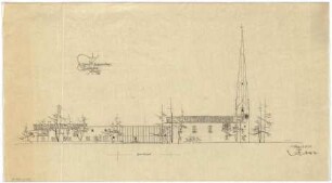 Gsaenger, Gustav; Gartenberg (Bayern); Ev. Kirche - Südseite (Ansicht)