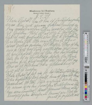 Brief an Alice Bensheimer