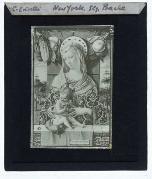 Crivelli, Madonna mit Kind (Bache) (New York MMA 49.7.5)