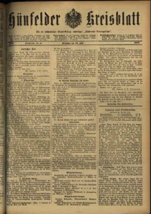 Ausgabe vom Dienstag, den 24. Juli 1917.