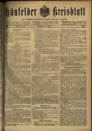 Ausgabe vom Dienstag, den 24. Juli 1917.