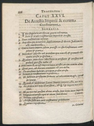 Caput XXVI. De Arrestis Imperii & eorum Constitutione