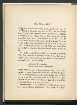 Das seidene Kleid