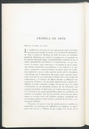 Crónica de arte