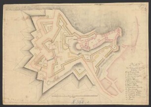Plan der Vestung Glatz in Schlesien