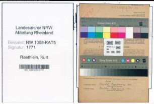 Entnazifizierung Kurt Raethlein , geb. 27.04.1906 (Abt.Leiter)