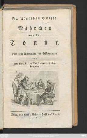 Dr. Jonathan Swifts Mährchen von der Tonne