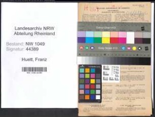 Entnazifizierung Franz Huett , geb. 24.03.1898 (Kaufmann)