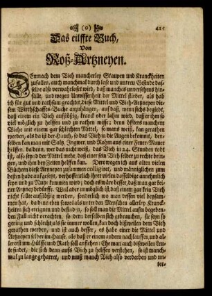 Das eilffte Buch, Von Roß-Artzneyen
