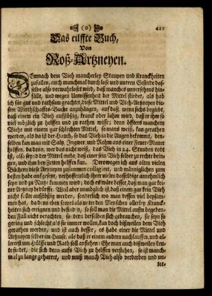 Das eilffte Buch, Von Roß-Artzneyen