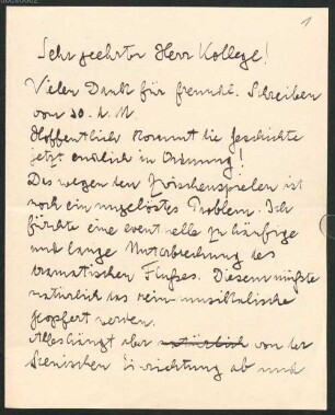 Hermann Levi (1839-1900) Nachlass: Briefe von Emil Nikolaus von Reznicek an Michael Balling - BSB Leviana II.5.Reznicek, Emil Nikolaus von