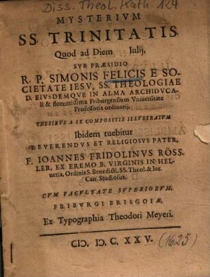 Mysterivm SS. Trinitatis