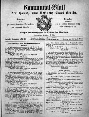 1865,18: No. 18, 30. April 1865