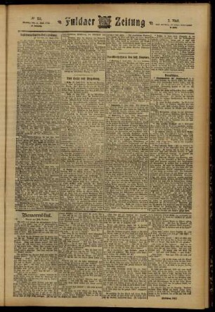 Zweite Ausgabe vom Dienstag, den 11. Juni 1912.