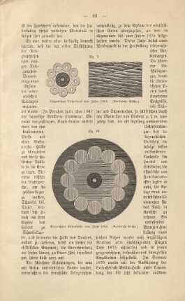 Fig. 9. Atlantisches Tiefseekabel vom Jahre 1866 (Natürliche Größe) ; Abbildung: Fig. 10. Atlantisches Küstenkabel vom Jahre 1866 (Natürliche Größe)
