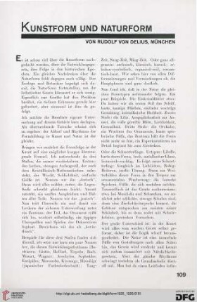 1: Kunstform und Naturform