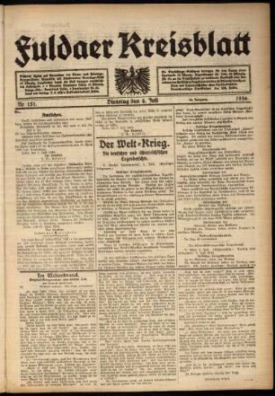 Ausgabe vom Dienstag, den 04. Juli 1916.