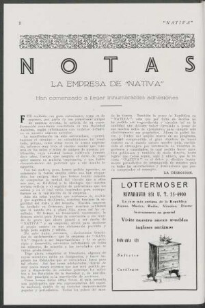 Notas - La empresa de "Nativa"