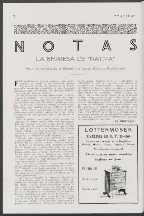 Notas - La empresa de "Nativa"