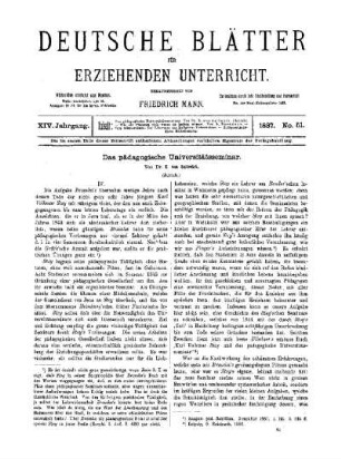 Das pädagogische Universitätsseminar : (Schluss)