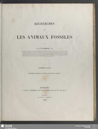 2: Monographie des fossiles carboniféres de Bleiberg en Carinthie